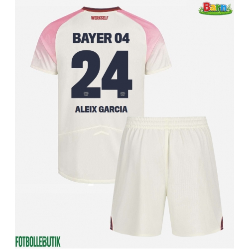 Bayer Leverkusen Aleix Garcia #24 Bortaställ Barn 2025-26 Kortärmad (+ Korta byxor)